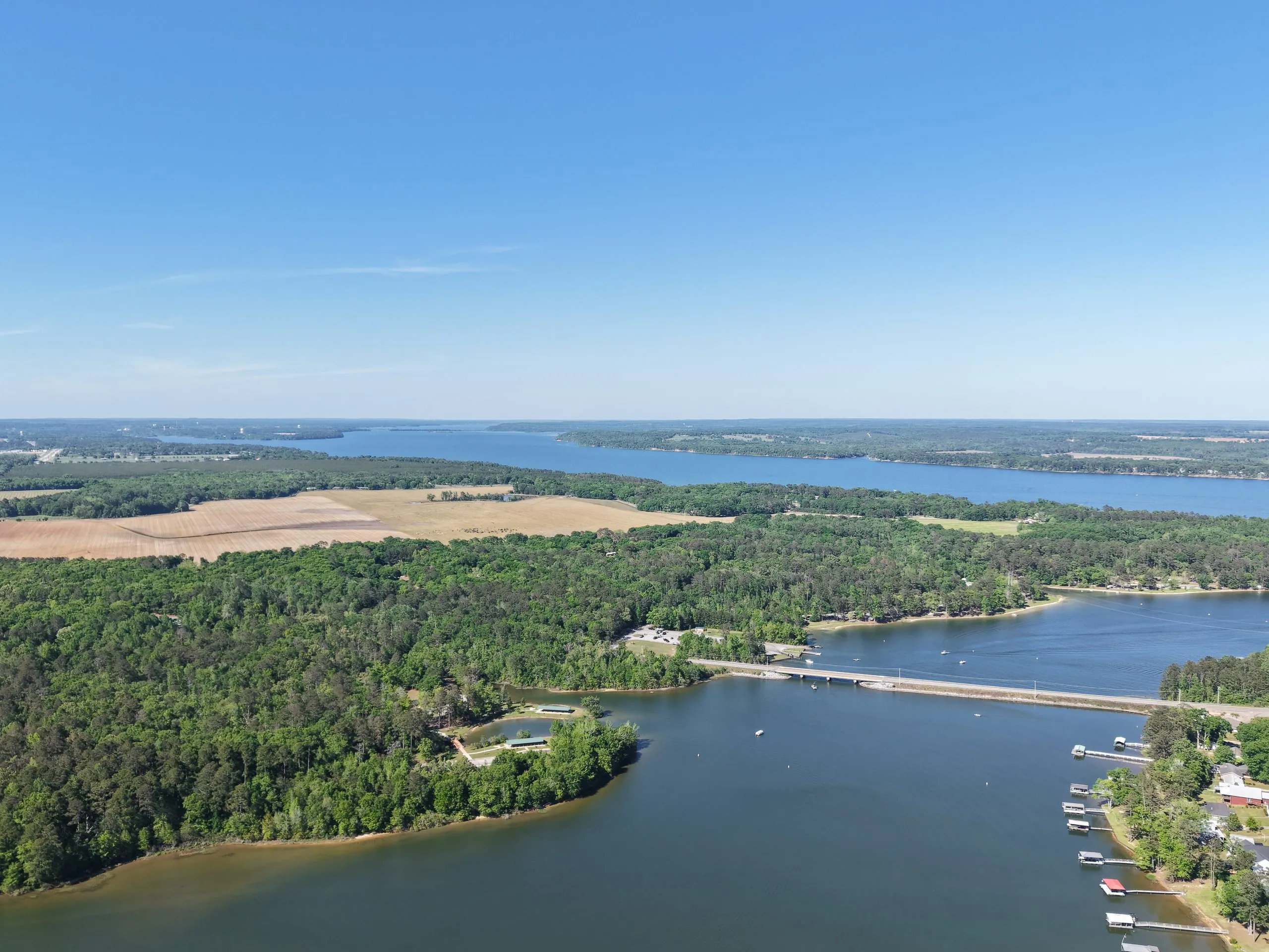 Aerial landscape captured by drone